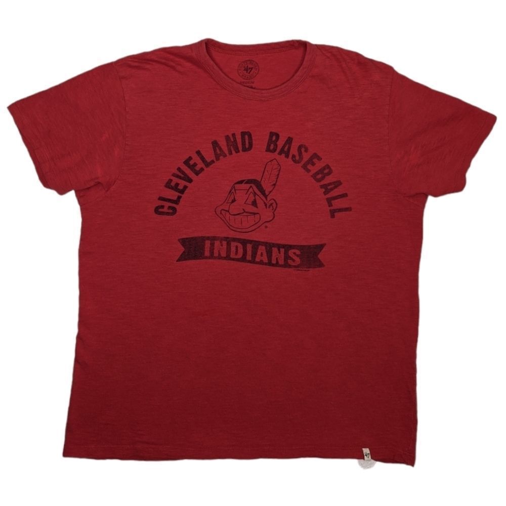 Cleveland Indians Men's Red Baseball Tee SZ M